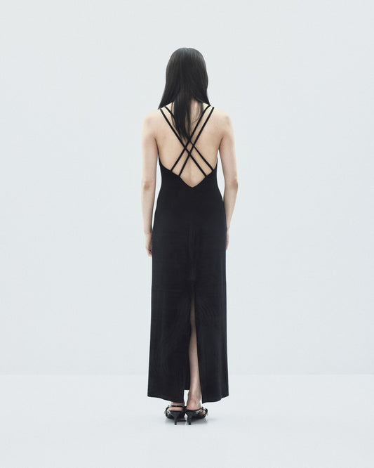 velour cami-one piece Black【stock】