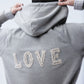 LOVE embroidery layered zip hoodie【Delivery in September 2026】