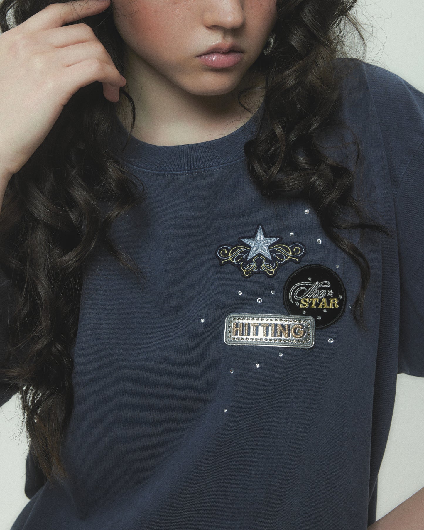 Hitting the star T-shirt Navy【Delivery in August 2026】