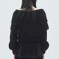 bijou tiara off-shoulder knit Black【Delivery in September 2025】