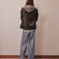 Silver foil print ornament denim pants Blue【Delivery in February 2027】