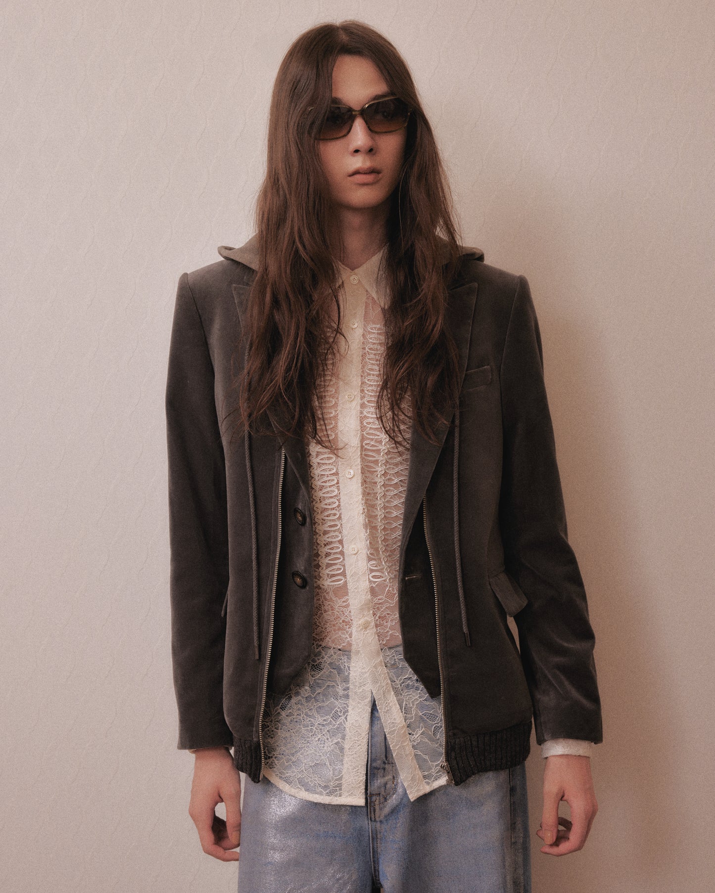 Napoleon lace shirt Beige【Delivery in February 2027】