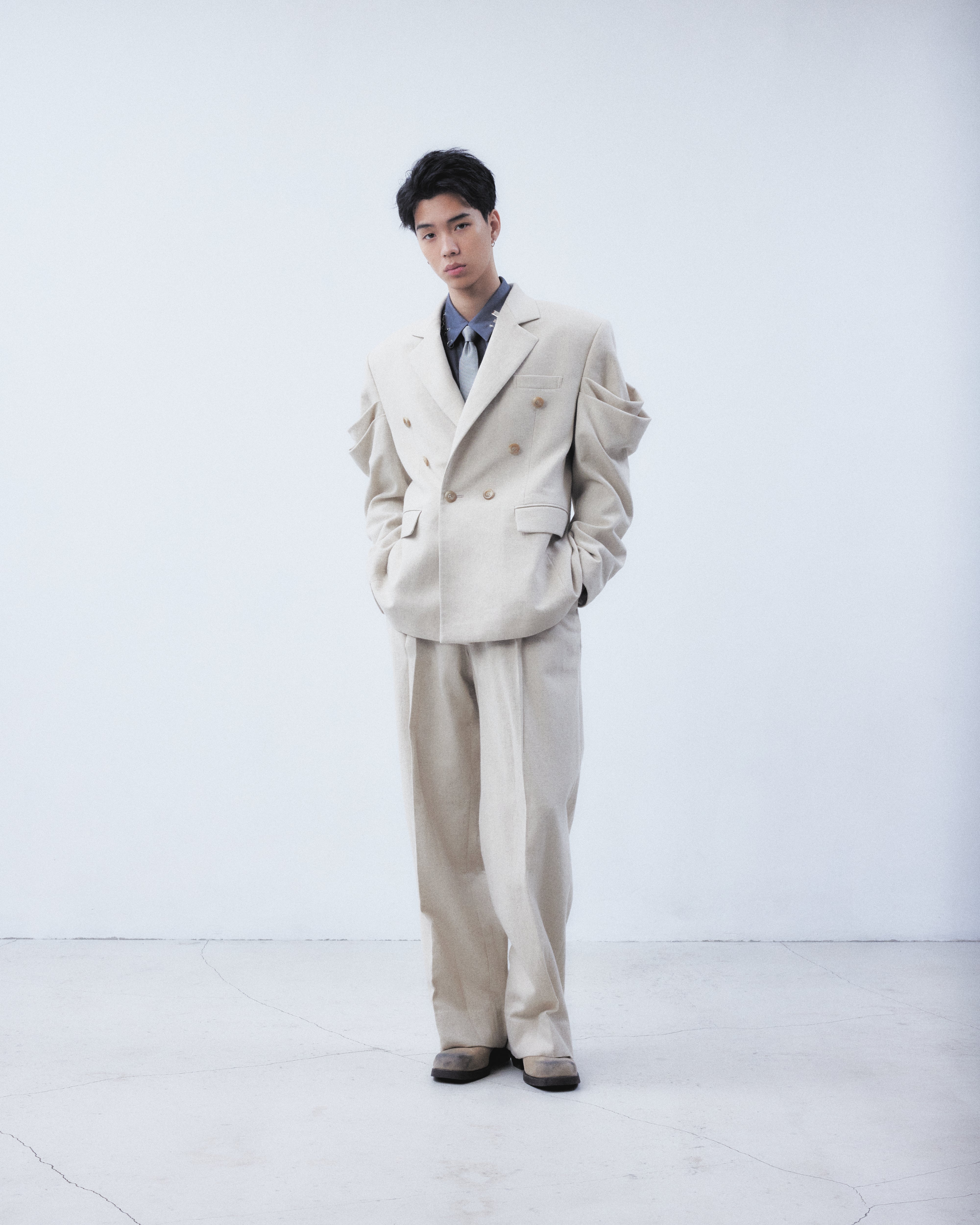 タナカダイスケ|パンツ|wool linen straight pants – tanakadaisuke