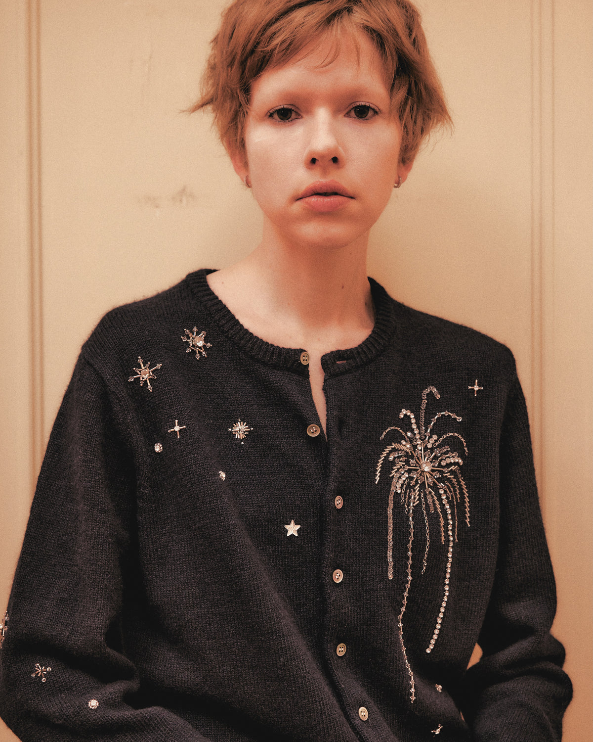 Midnight spark embroidery Knit ニット 13 | tanakadaisuke