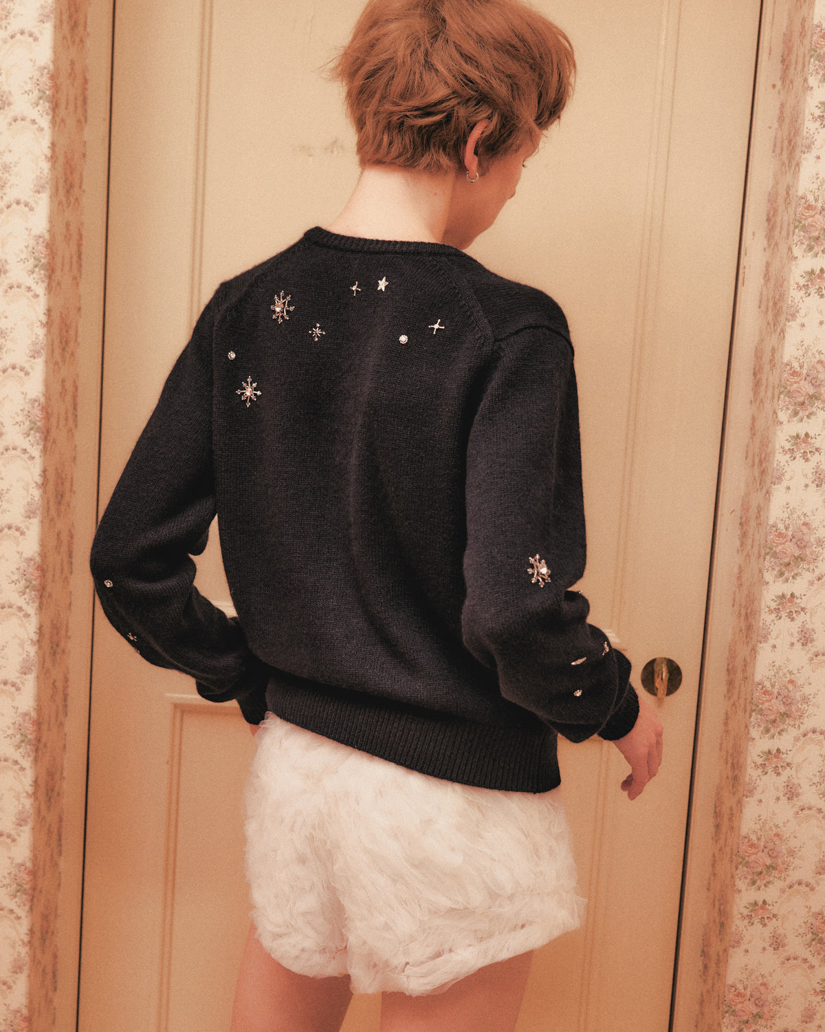 Midnight spark embroidery Knit ニット 12 | tanakadaisuke