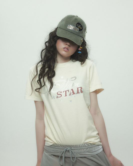 The star T-shirt White【stock】
