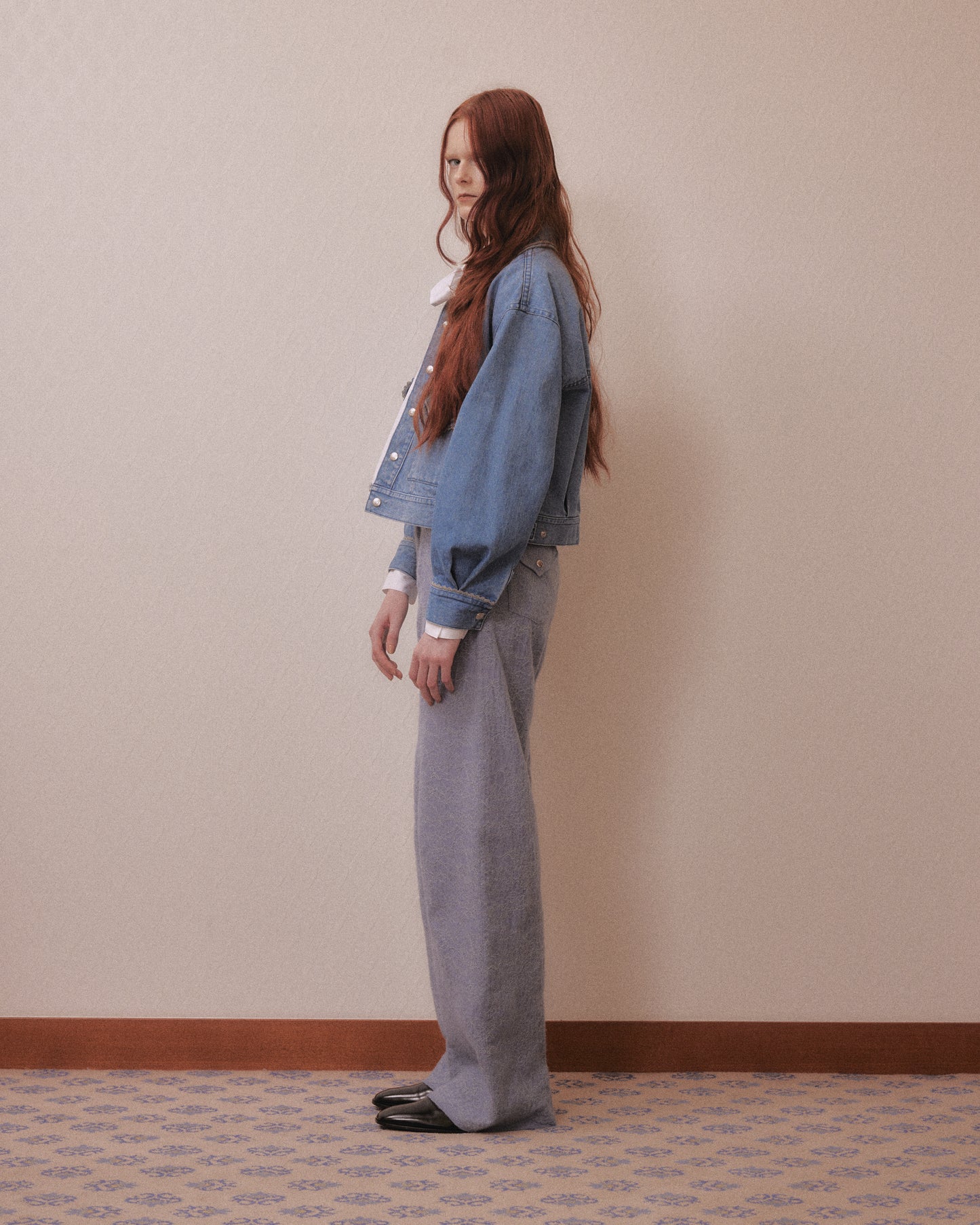 Letter pocket denim jacket Blue【Delivery in February 2027】