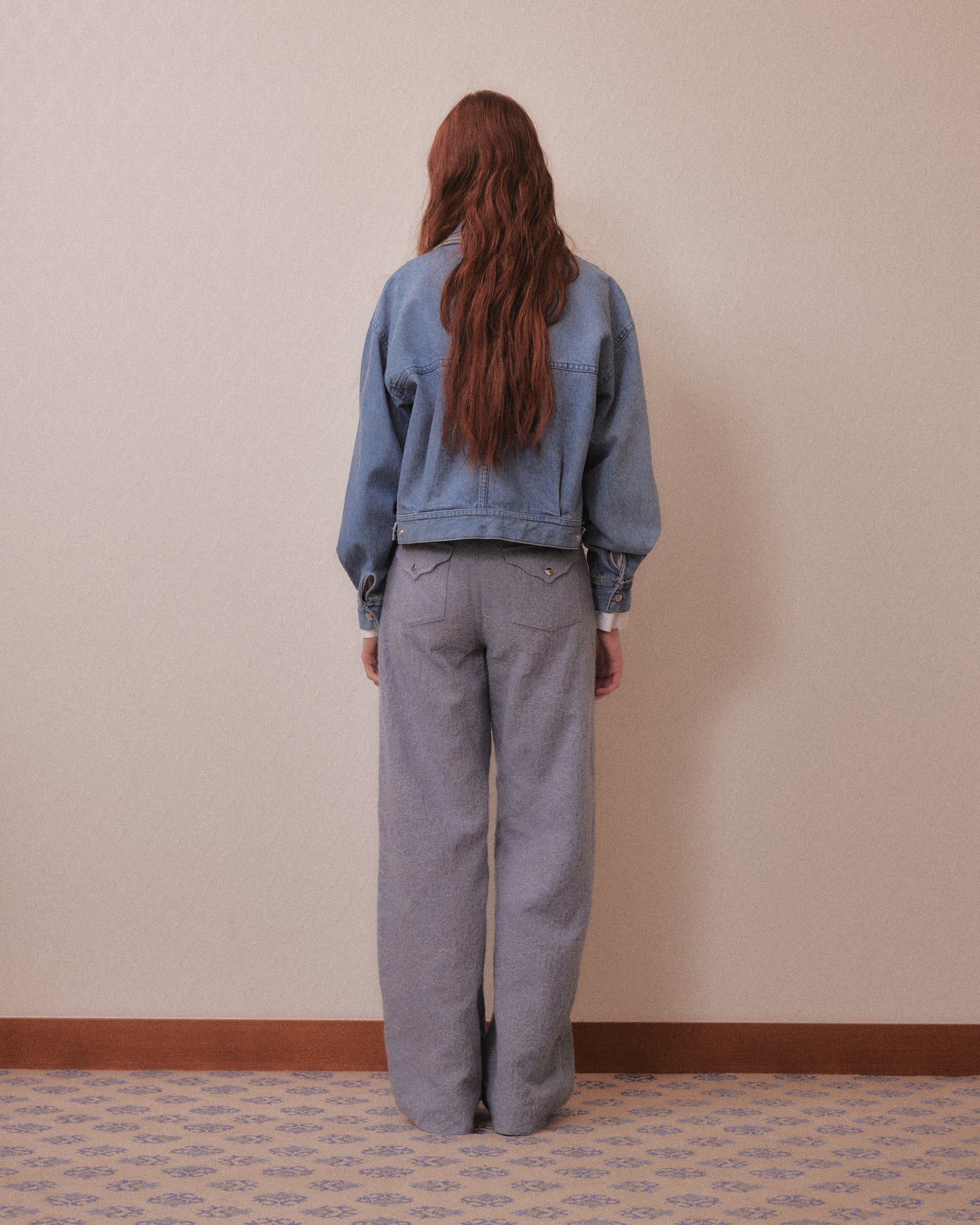 Letter pocket denim jacket Blue【Delivery in February 2027】
