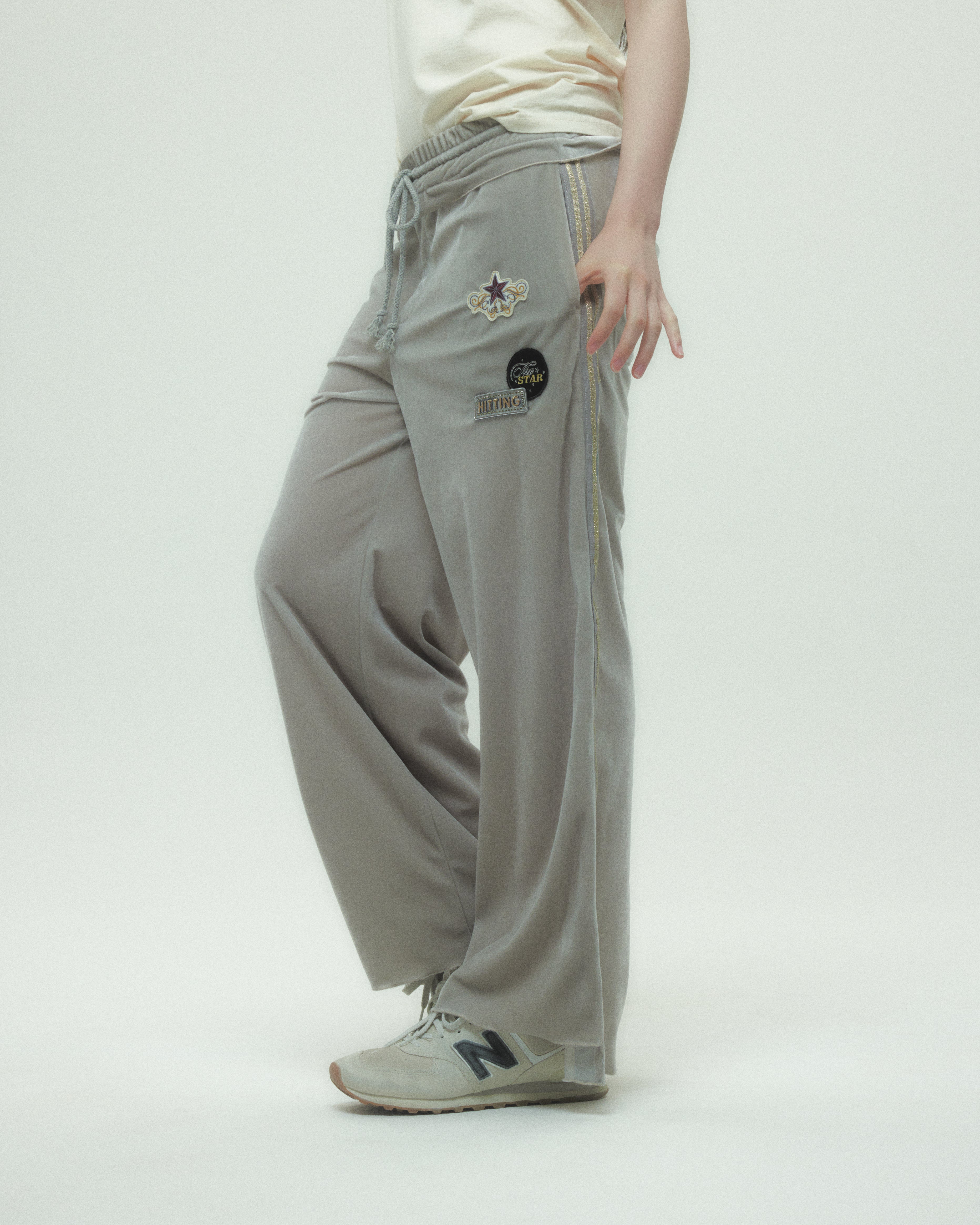 タナカダイスケ|パンツ|Hitting the star velour pants Gray