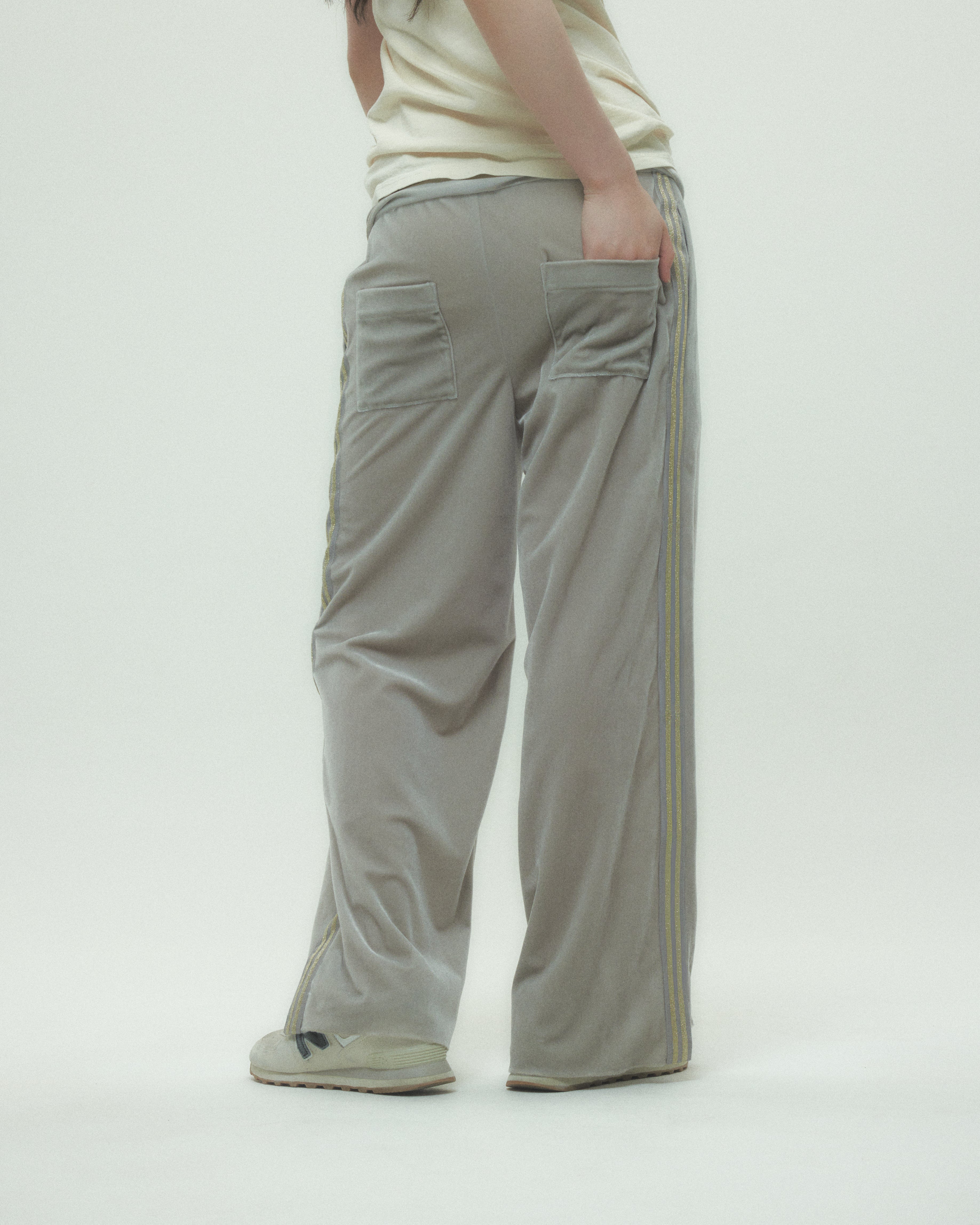 タナカダイスケ|パンツ|Hitting the star velour pants Gray