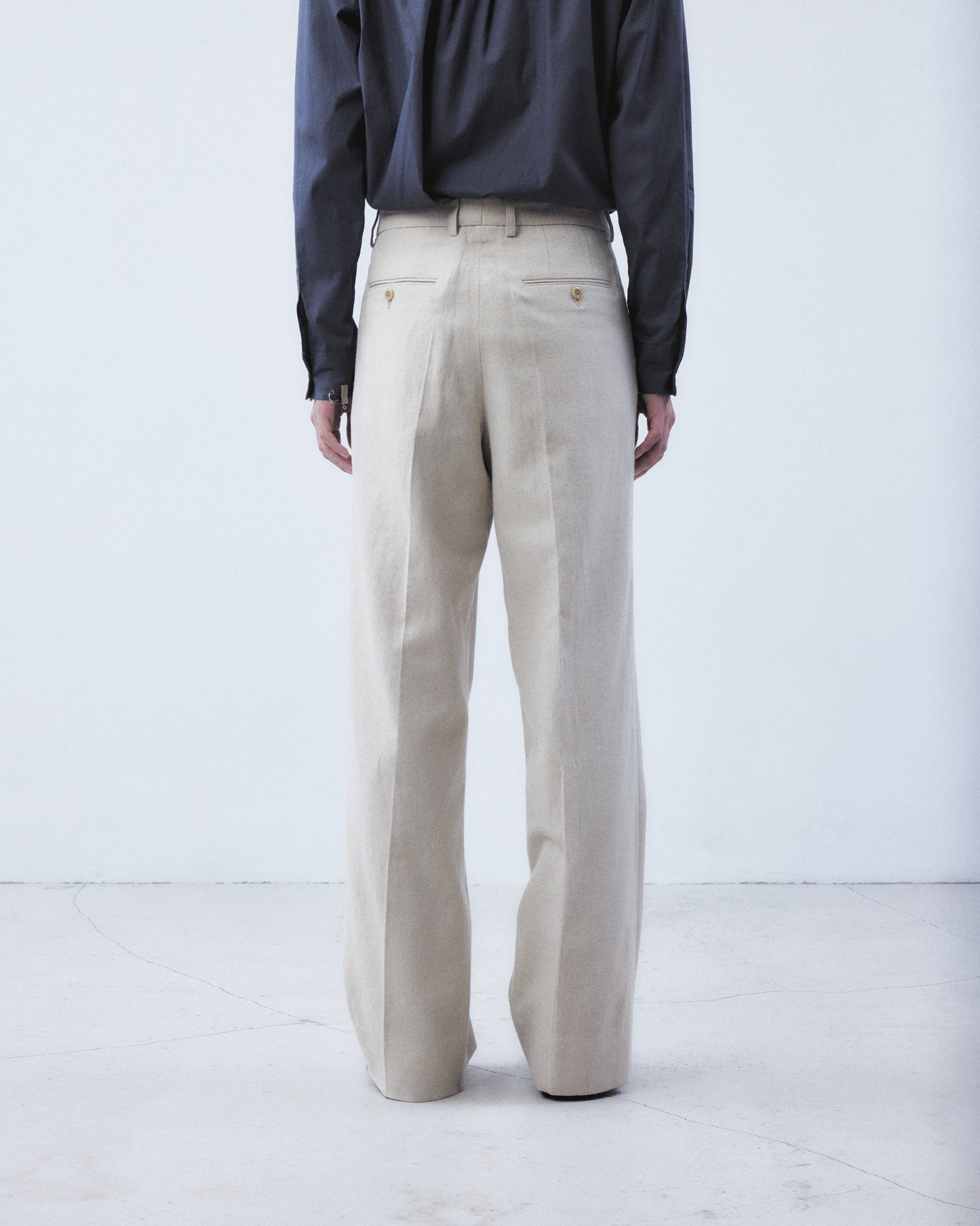 wool linen straight pants【Delivery in September 2026】