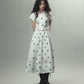 cherry embroidery half sleeve shirt White【Delivery in September 2026】