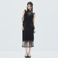 flower lace black velour skirt【Delivery in November 2025】