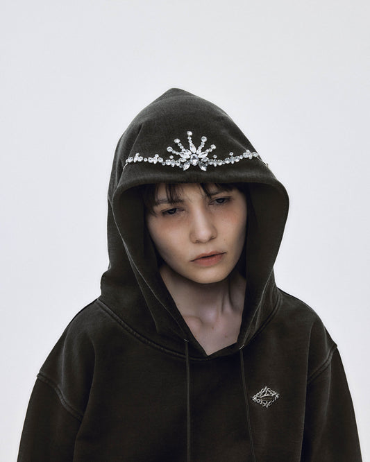 bijou tiara hoodie Black【Delivery in August 2025】