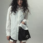 cherry embroidery long sleeve shirt White【Delivery in September 2026】