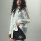 cherry embroidery long sleeve shirt White【Delivery in September 2026】