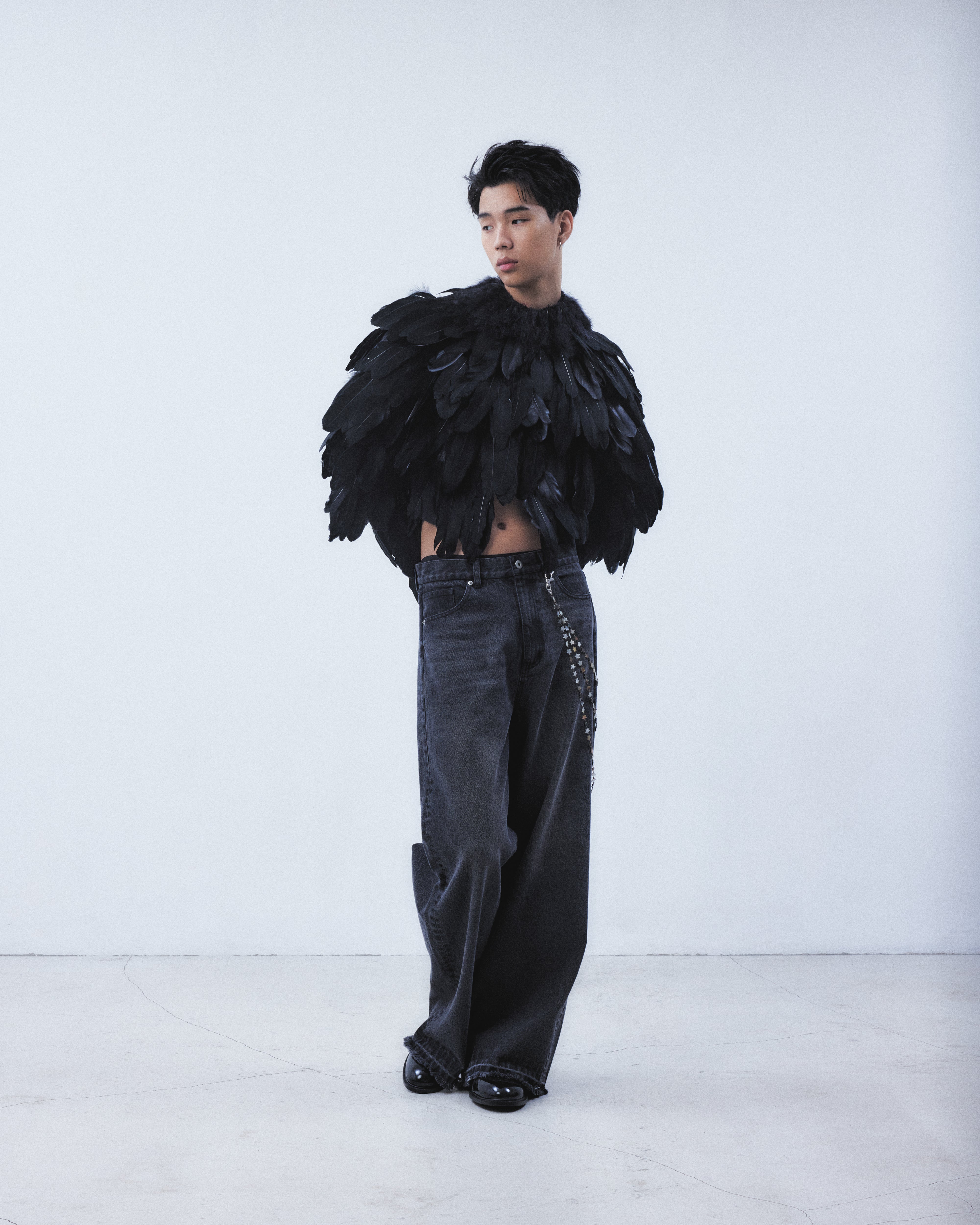 タナカダイスケ|ジャケットnfeather jacket Black – tanakadaisuke