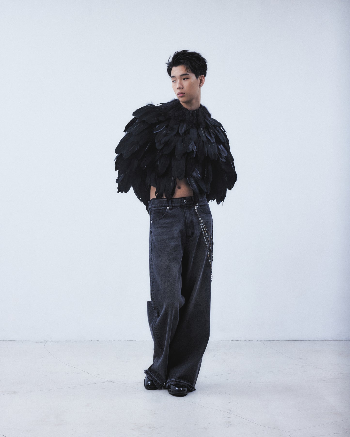 feather jacket Black【Delivery in September 2026】
