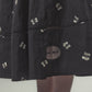 cherry embroidery long skirt Black【Delivery in September 2026】