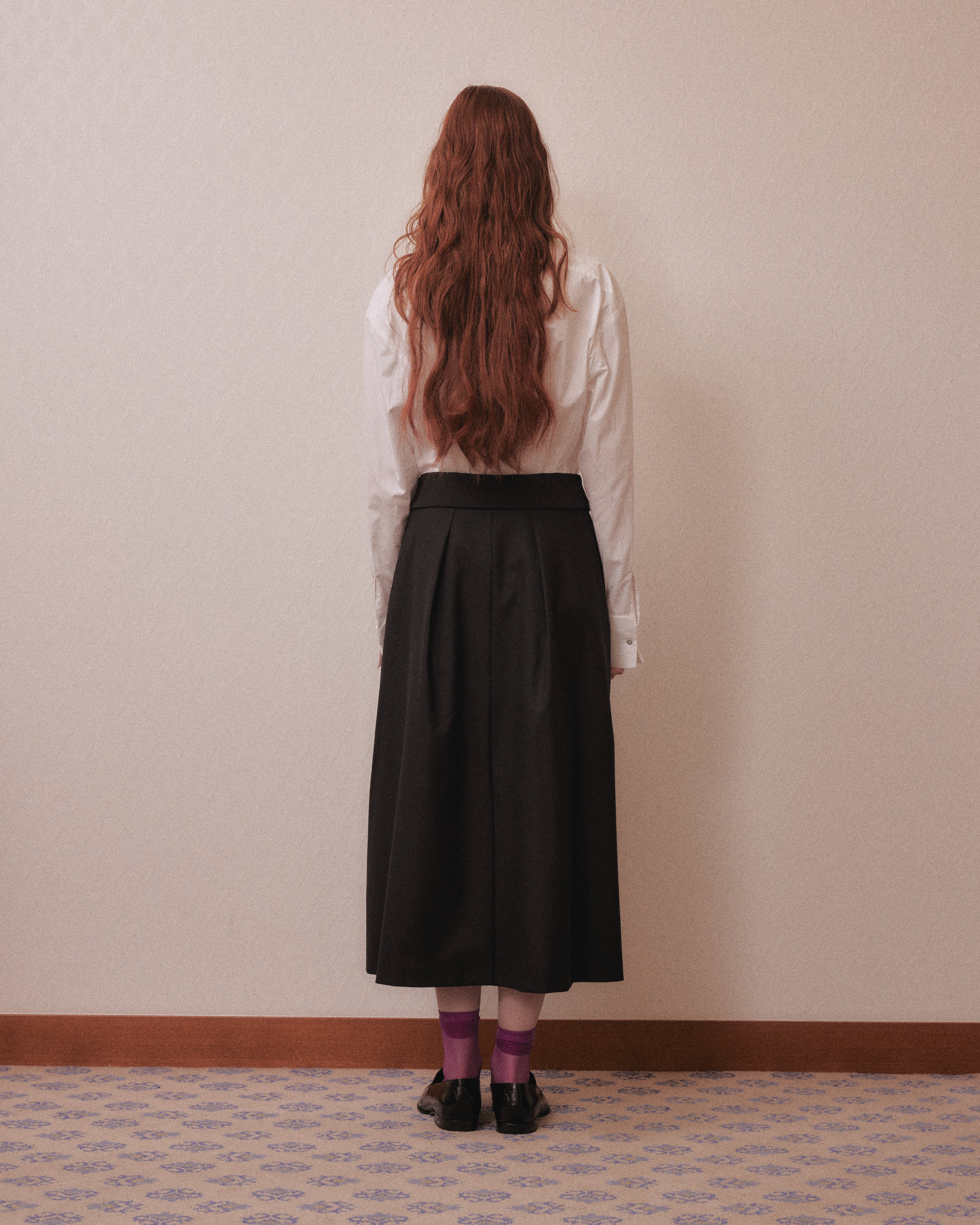 tanakadaisuke(タナカダイスケ)|スカート|Tailored collar skirt Black