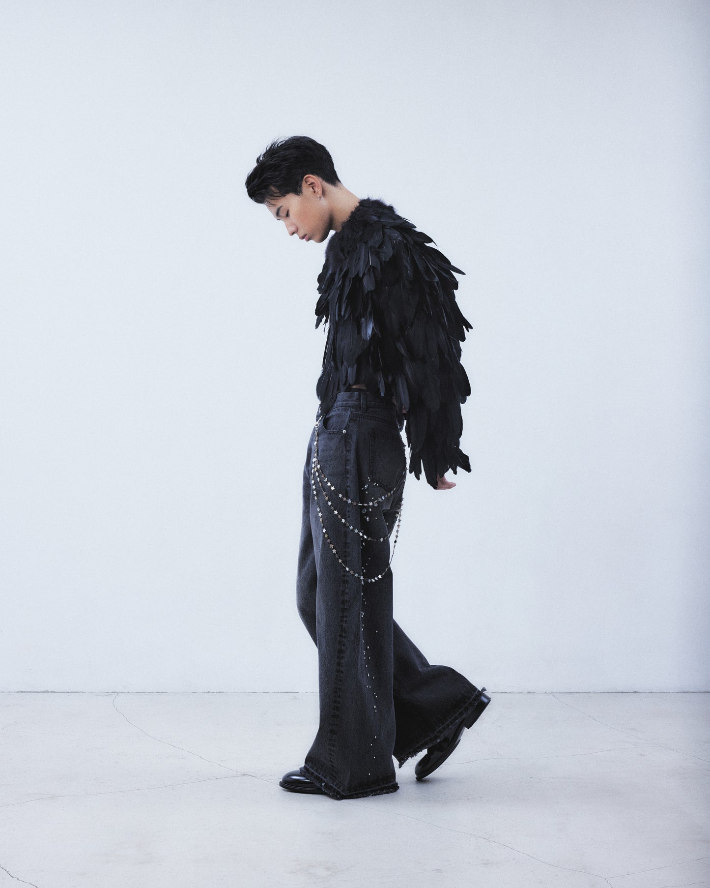 feather jacket Black【Delivery in September 2026】
