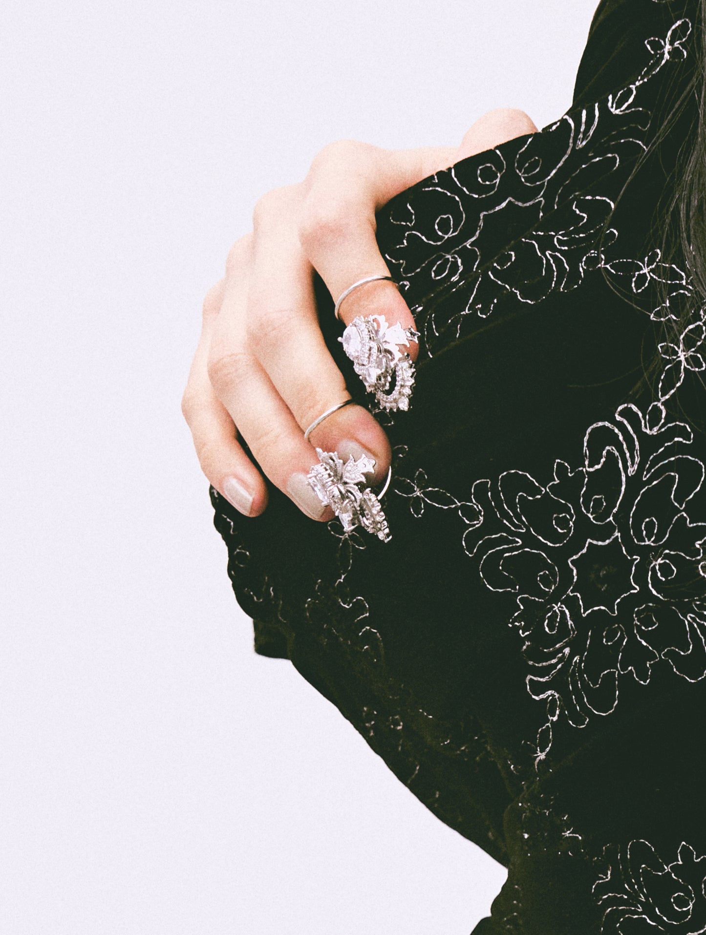 dropped bijou nail ring 【Delivery in February 2025】