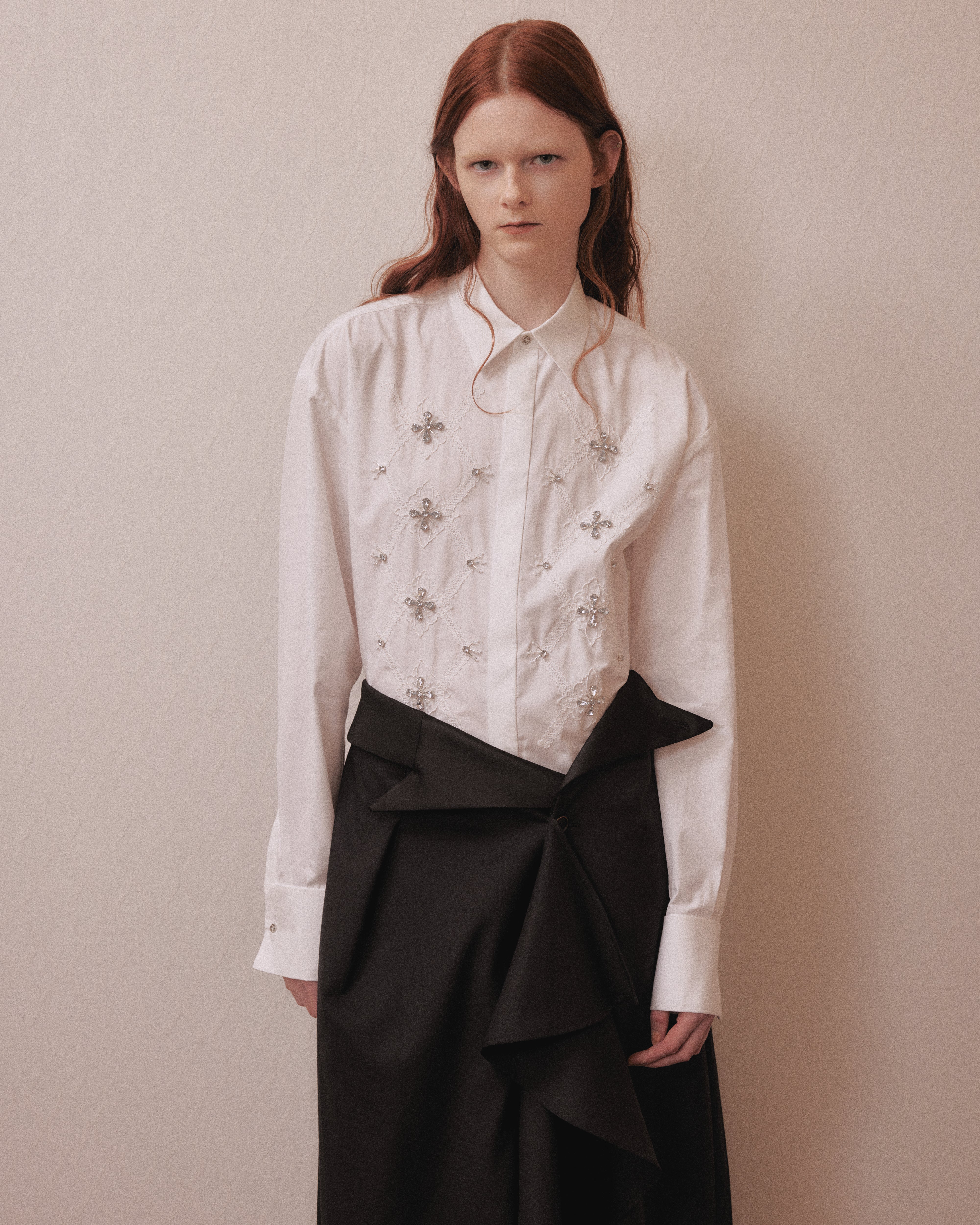 tanakadaisuke(タナカダイスケ)|スカート|Tailored collar skirt Black