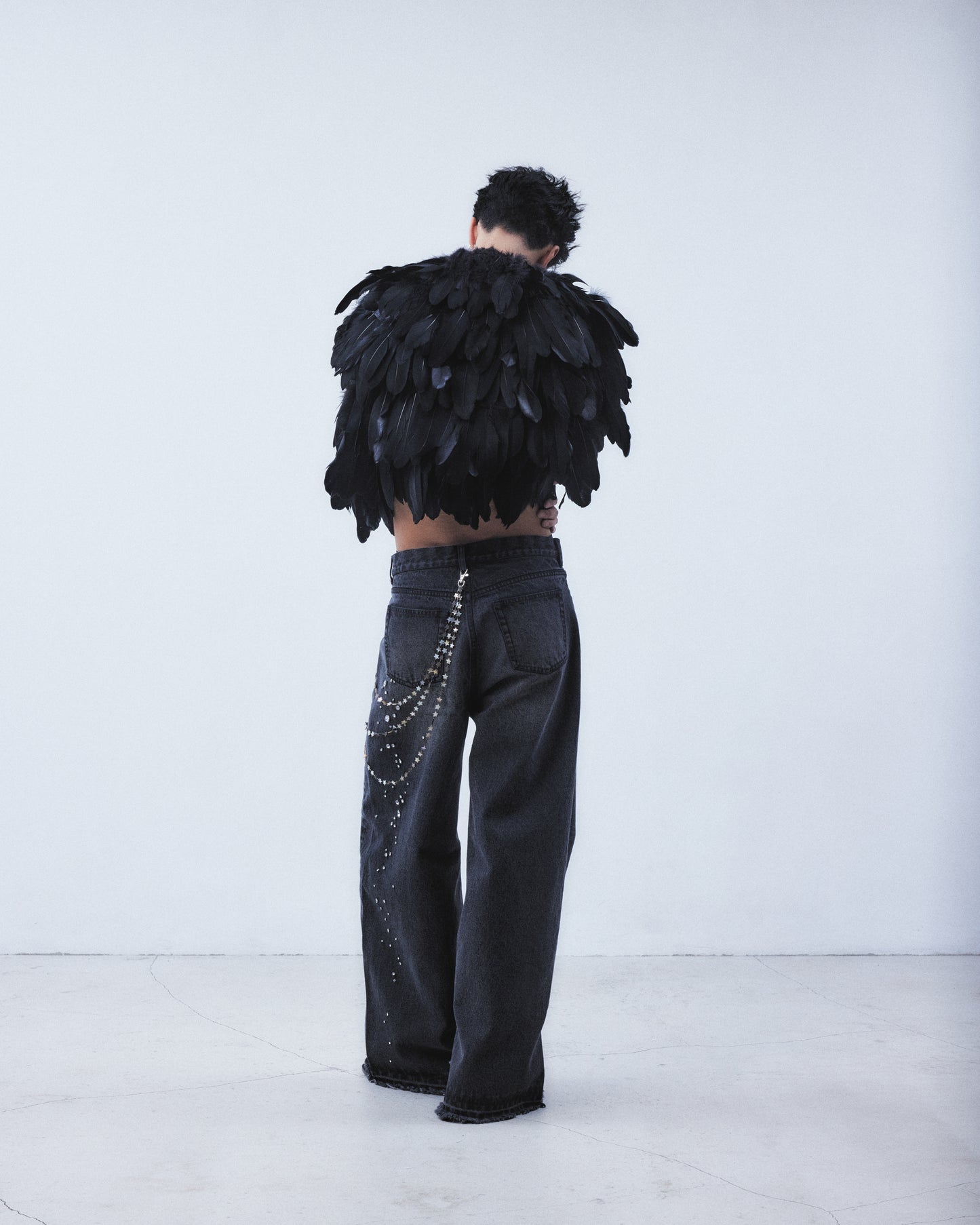 feather jacket Black【Delivery in September 2026】