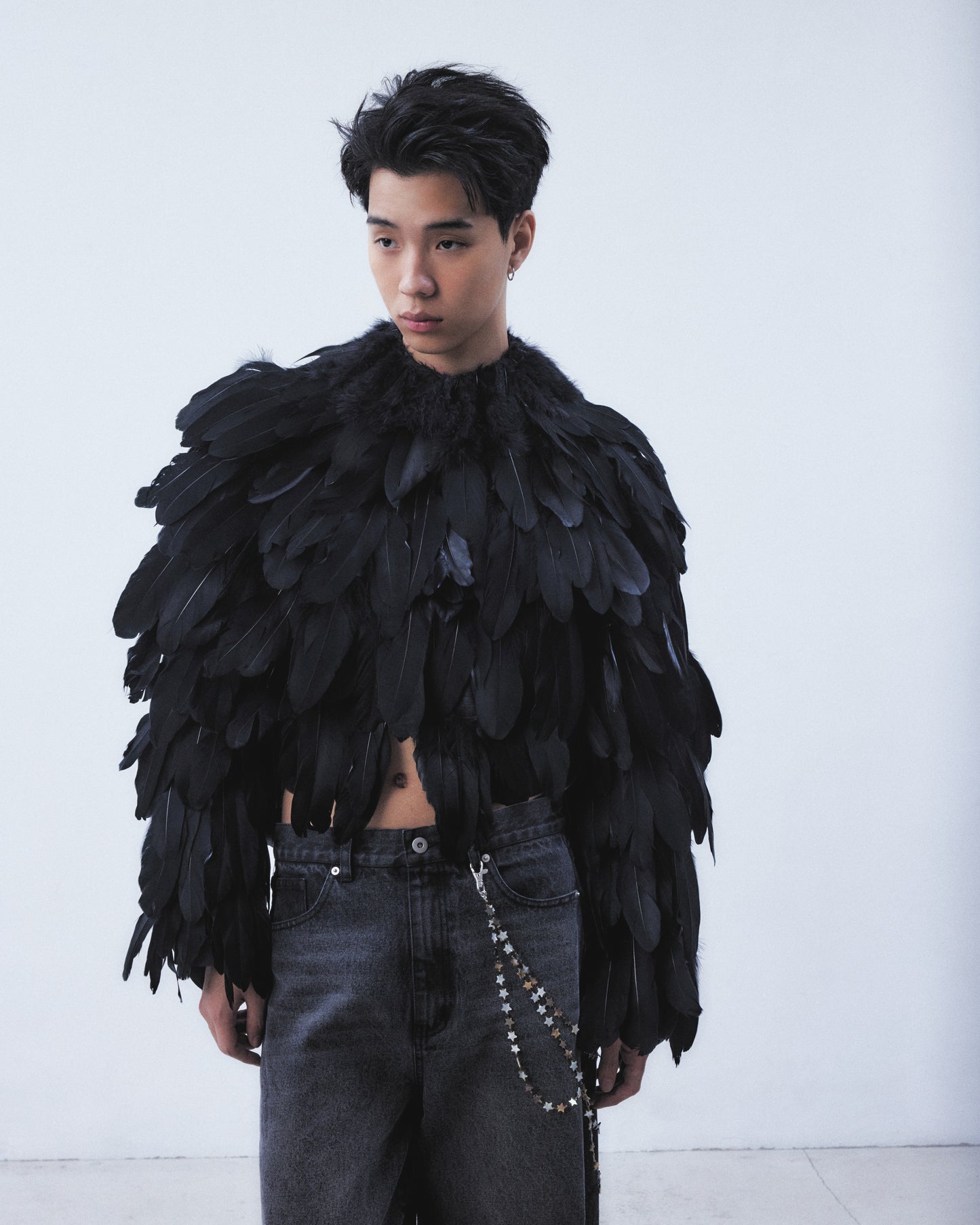 feather jacket Black【Delivery in September 2026】