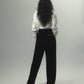 cherry tape ribbon long sleeve shirt White【Delivery in September 2026】