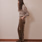 punching lace peplum trench jacket Khaki【Delivery in January 2027】
