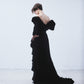power shoulder drape dress【Delivery in September 2026】