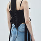 side ribbon velvet corset【Delivery in November 2025】