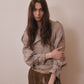 punching lace peplum trench jacket Khaki【Delivery in January 2027】