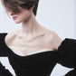 power shoulder drape dress【Delivery in September 2026】