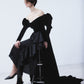 power shoulder drape dress【Delivery in September 2026】