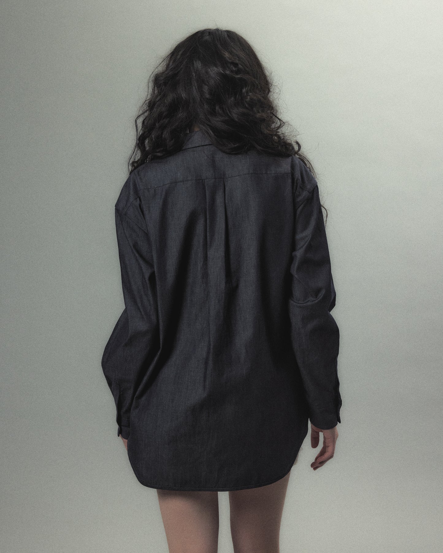 cherry tape ribbon long sleeve shirt Blue【Delivery in September 2026】