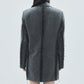 seam frayed melton coat Gray【Delivery in November 2025】