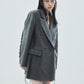 seam frayed melton coat Gray【Delivery in November 2025】