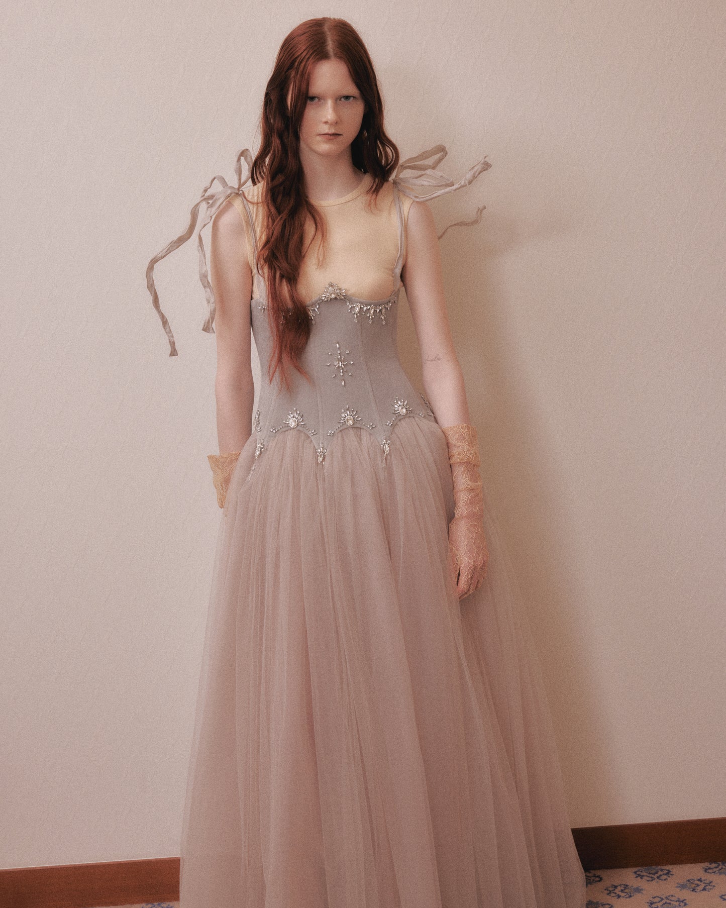 bijou bra corset dress One color【Delivery in March 2027】