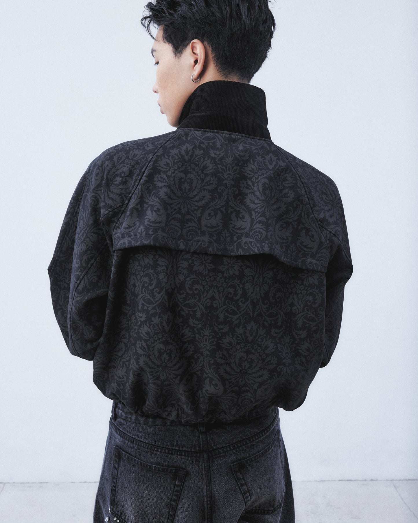 ornament print corduroy collar jacket【Delivery in September 2026】