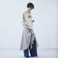 check frilled wrap skirt Ivory【stock】