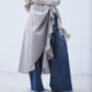 check frilled wrap skirt Ivory【stock】