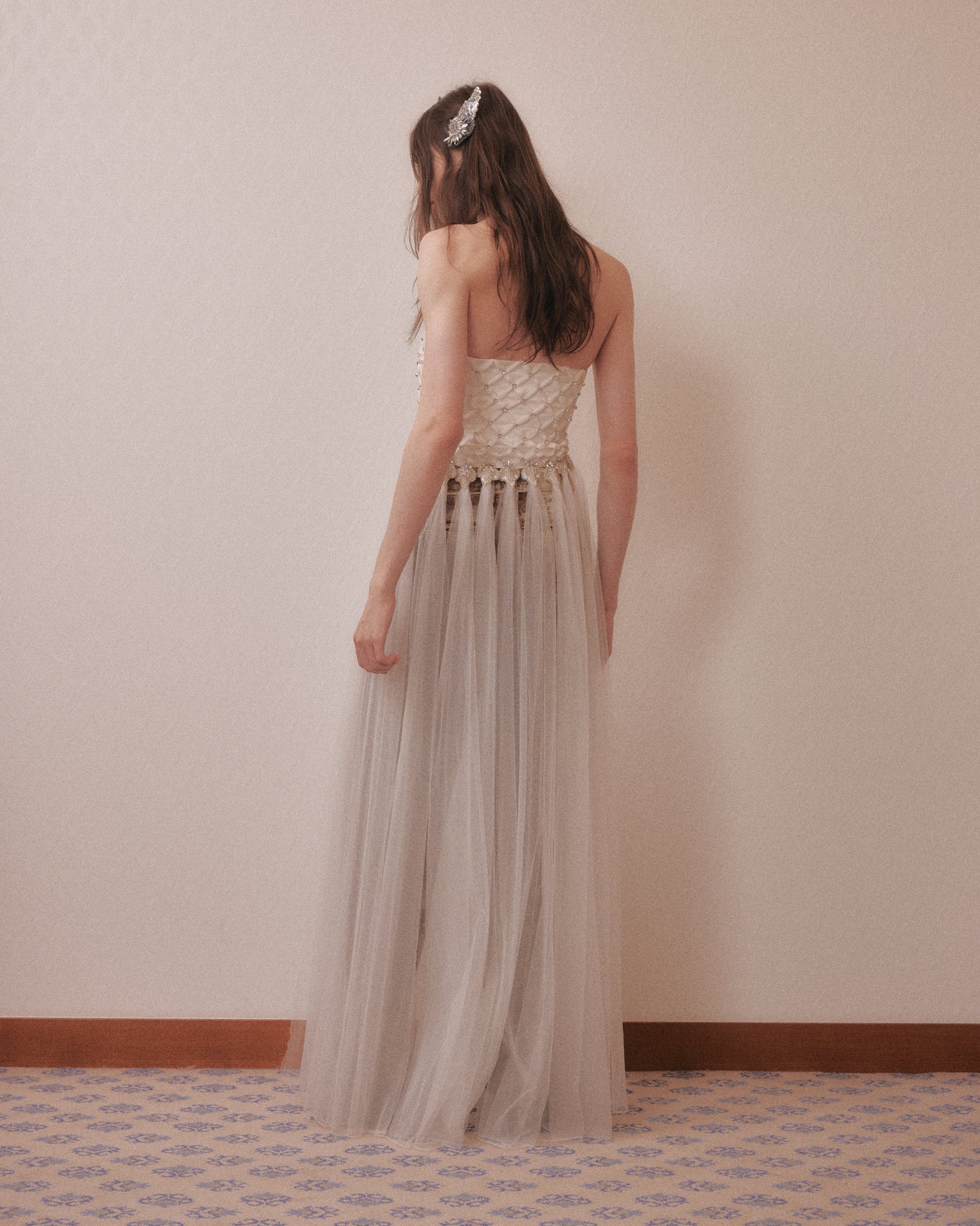 bijou cross tulle dress White【Delivery in March 2027】