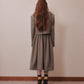 Front ruffle open back dress Greige【Delivery in February 2027】