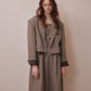 Stripe lining cropped jacket Greige【Delivery in January 2027】