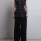 shell button side tack no sleeve blouse Black【Delivery in June 2026】