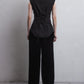 shell button side tack no sleeve blouse Black【Delivery in June 2026】