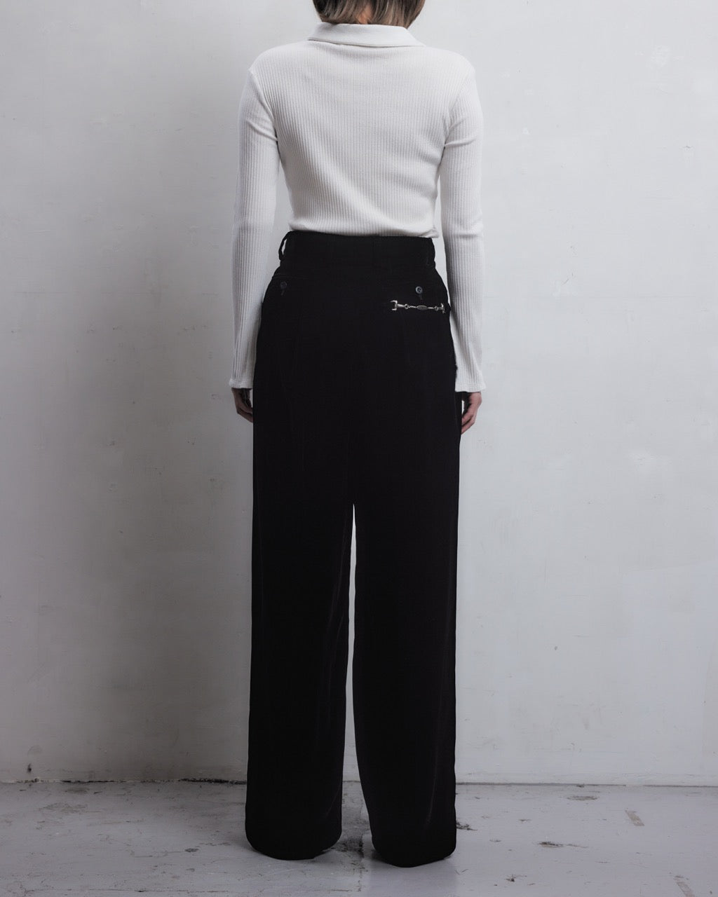 タナカダイスケ|カットソー|double ribbon lace up riv tops