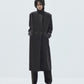 lace up soutien collar coat Dark brown【Delivery in November 2025】